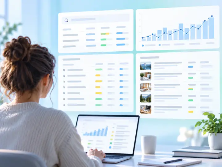 Beispiel für ein Keyword-Recherche- und Content-Dashboard
